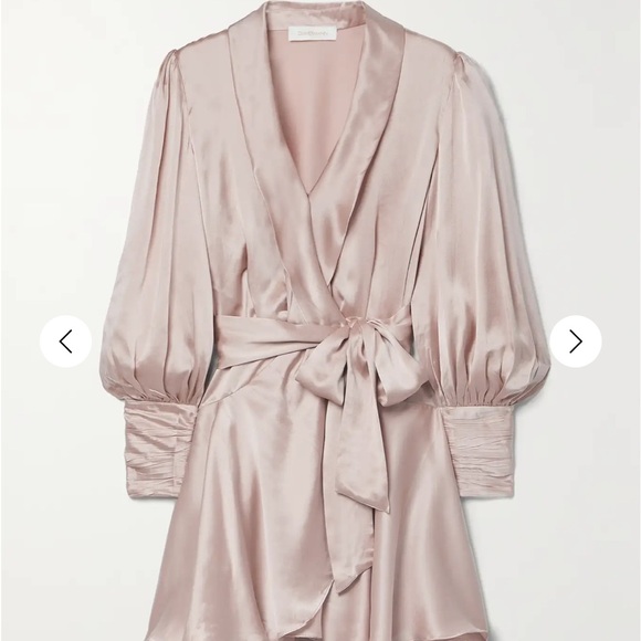 Zimmermann Blush Long Sleeve Wrap Dress NWT - Picture 3 of 5